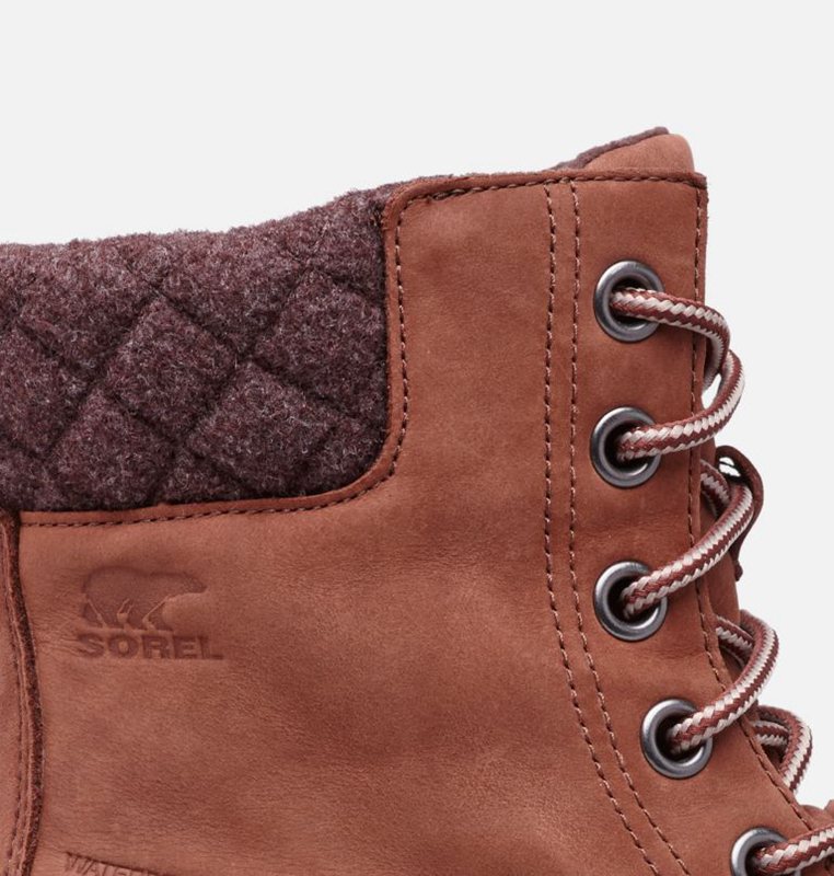 Sorel Dam Gummistövlar Brun/Svarta - Slimpack™ Ii Lace Duck Mid - AEU-623891